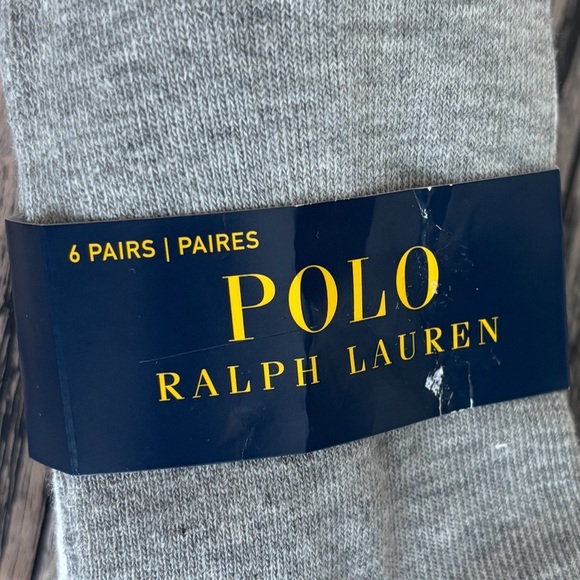 Ralph Lauren 6pk Ankle Socks with Pink Logo - Picture 4 of 4